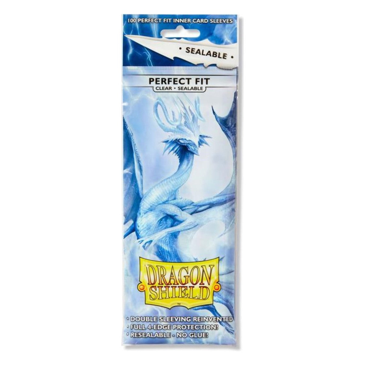 Dragon Shield Perfect Fit Inner Sleeves – Clear, Sealable (100 ct)