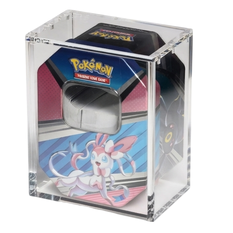 Magnetic Acrylic Box for EU Standard Pokémon Tin Case | The Acrylic Box