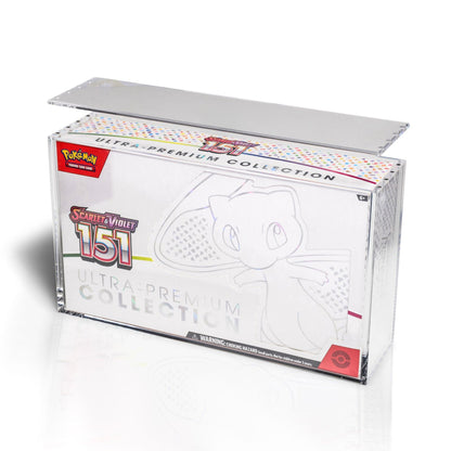 Magnetic Acrylic Box for Ultra Premium 151, Mega Charizard and Terapagos | The Acrylic Box