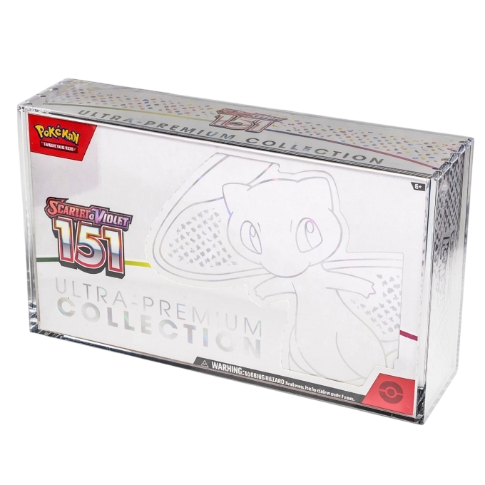 Magnetic Acrylic Box for Ultra Premium 151, Mega Charizard and Terapagos | The Acrylic Box
