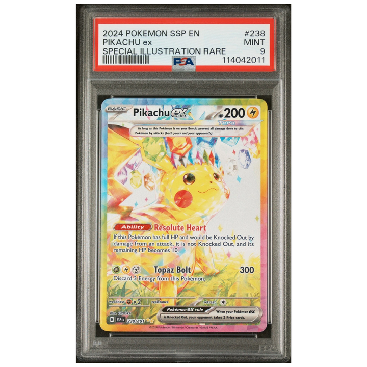 Pikachu ex (238/191) | PSA 9 - Surging Sparks