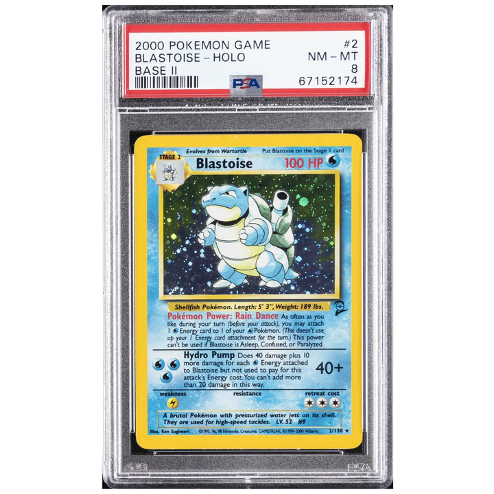 Blastoise Holo (2/130) | PSA 8 - Base Set 2