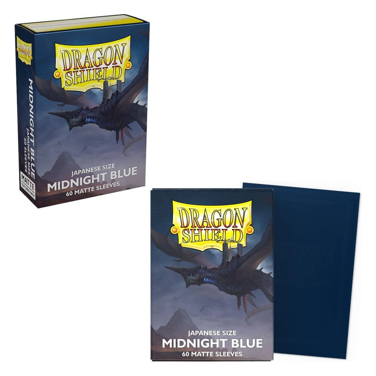 Dragon Shield Matte Sleeves – Midnight Blue (60 ct) | Japanese Size